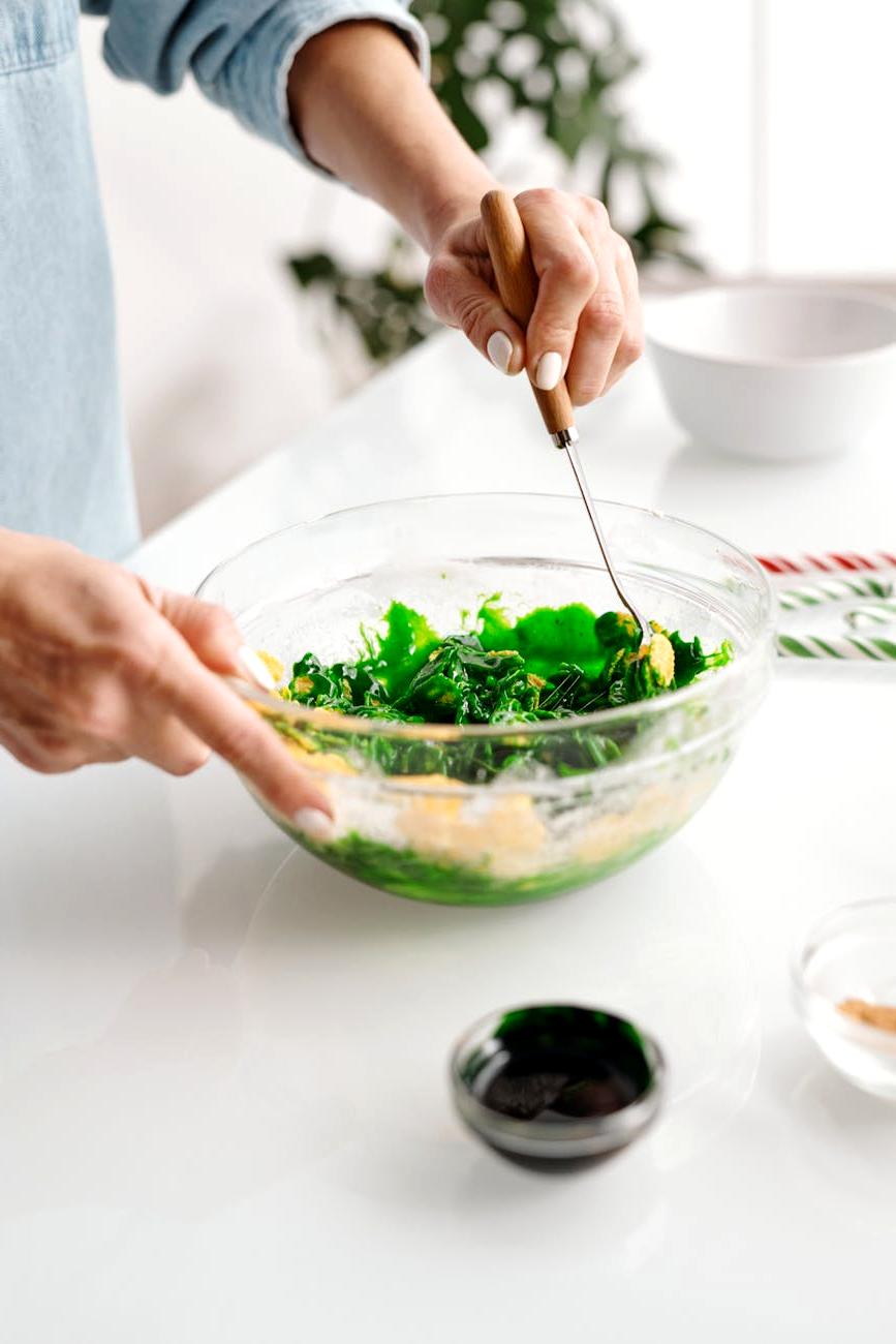 Fresh organic ingredients spread